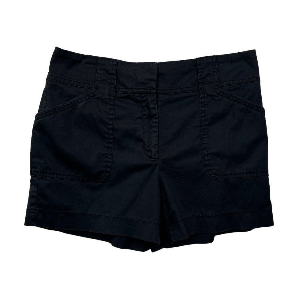 White House Black Market Shorts Women's Size 6 Black‎ Chino Khaki The 4" Short